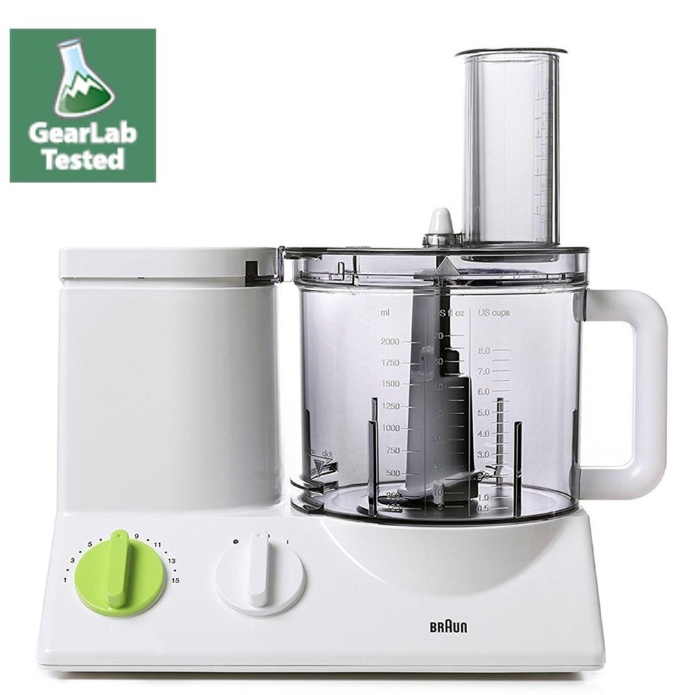 Braun White Food Processor with Green Dial
